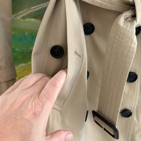 Burberry The Sandringham Heritage Trench Short Coat England Size US 0 XS - Picture 7 of 16